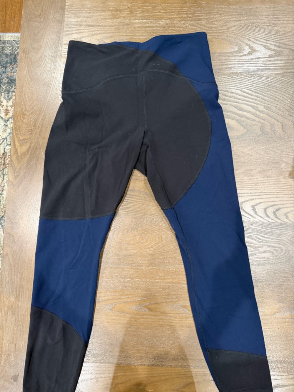lululemon athletica Navy and Black Colorblock Leggings